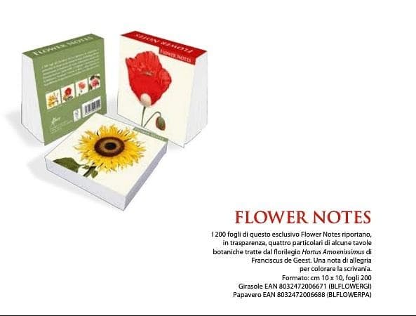 Flower notes girasole blocco notes
