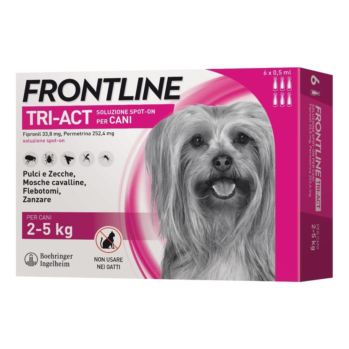 Frontline Tri-Act Soluzione Spot-On Cani 2-5 Kg 6x0,5ml