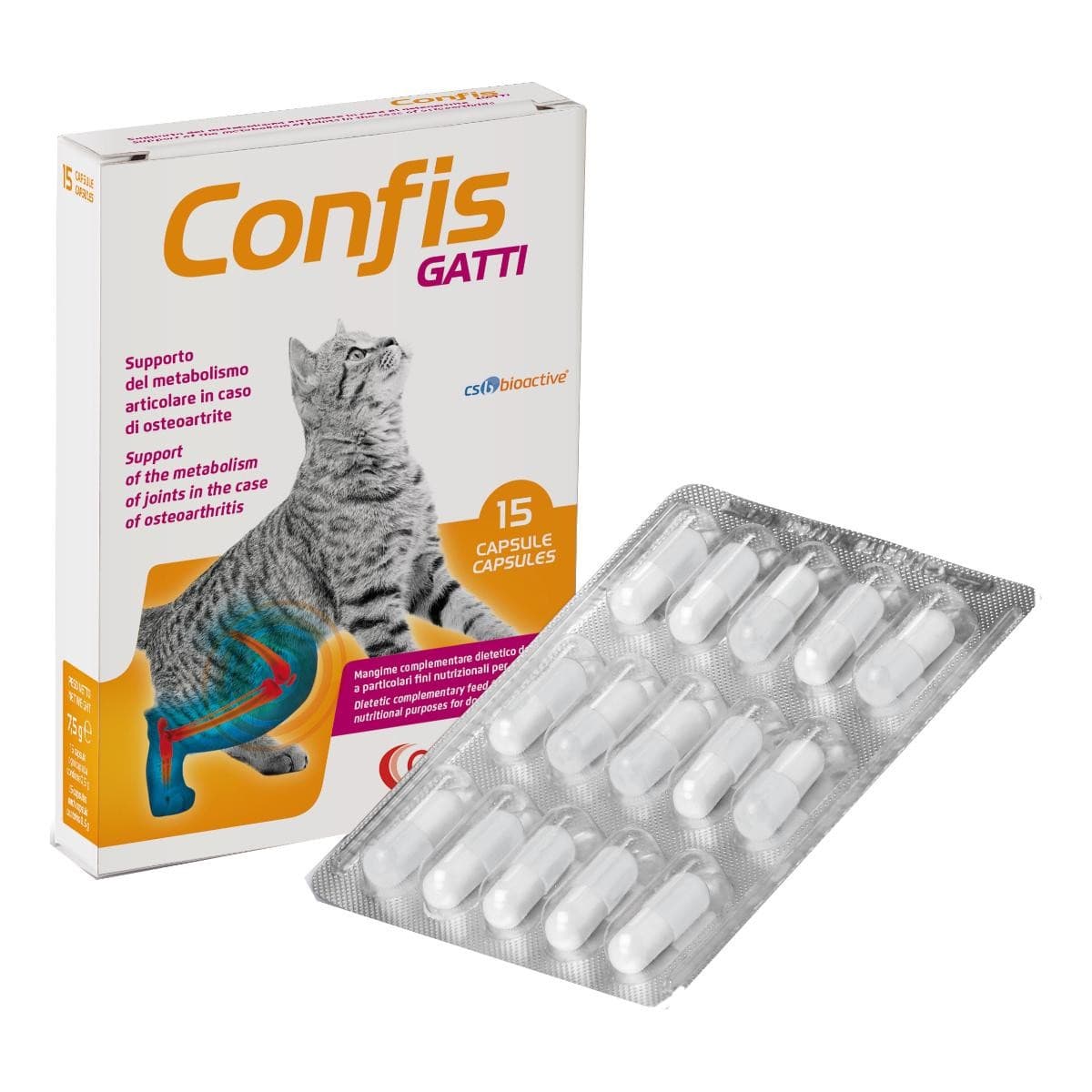 Candioli Confis Gatti Mangime Complementare, 15 Capsule