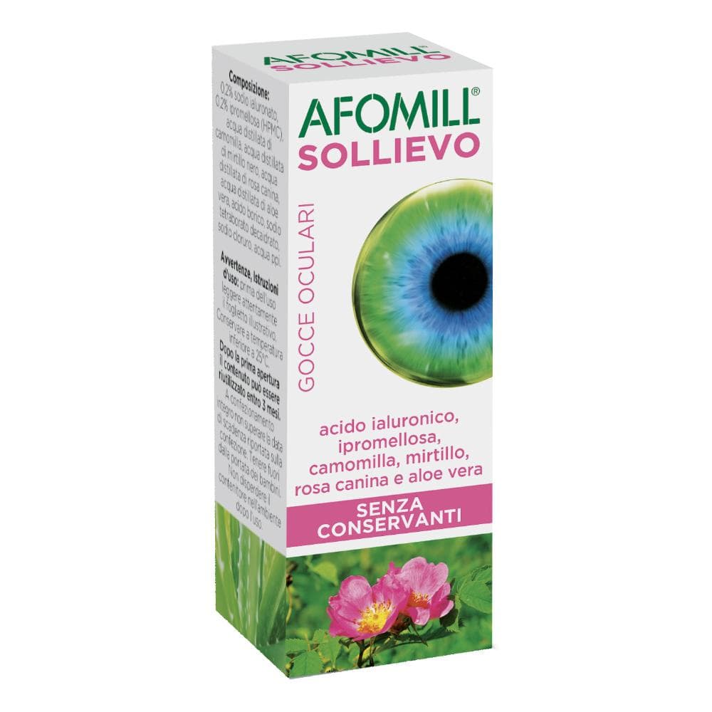 AFOMILL COLLIRIO SOLLIEVO GOCCE OCULARI IDRATANTI E LUBRIFICANTI 10 FIALETTE