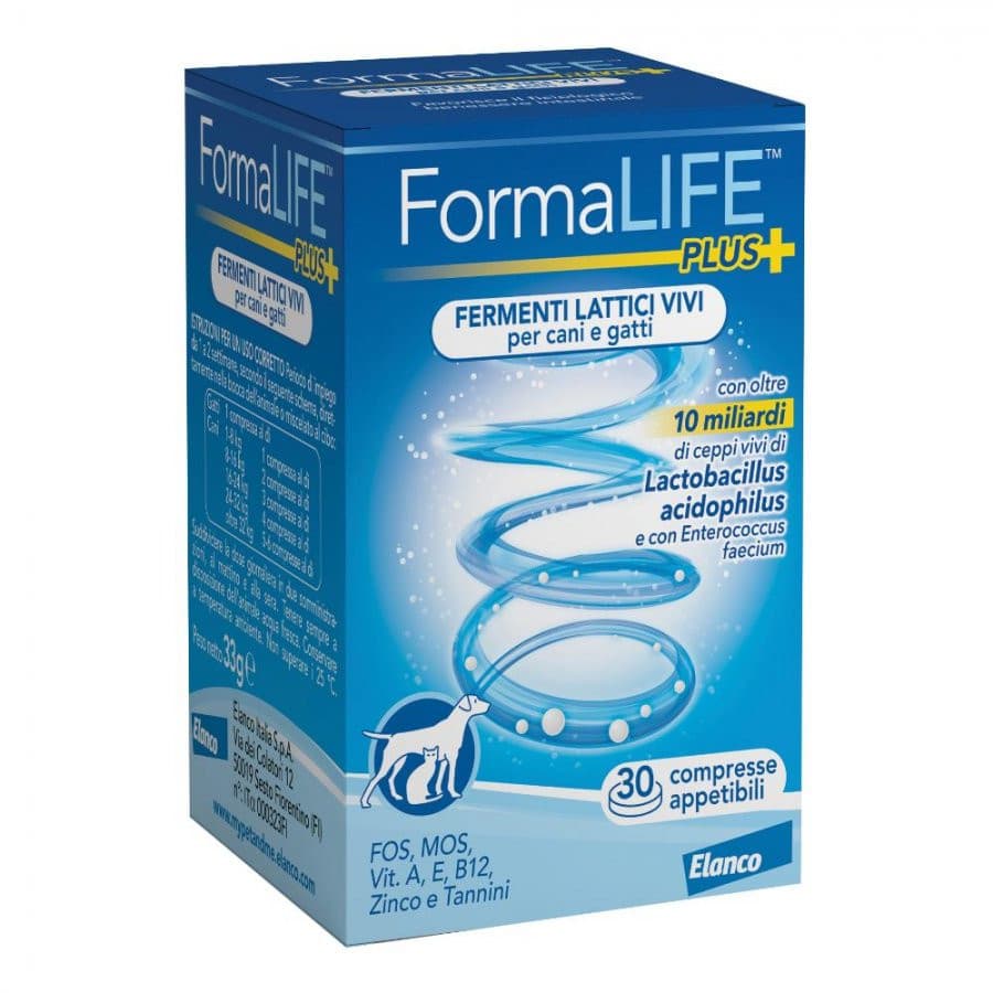 Elanco Formalife Plus Integratore Probiotico Cani e Gatti 30 Compresse