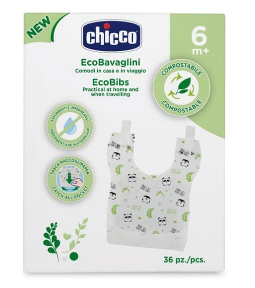 Chicco Bavaglini Monouso Compostabili 0Mesi+ 36 Pezzi