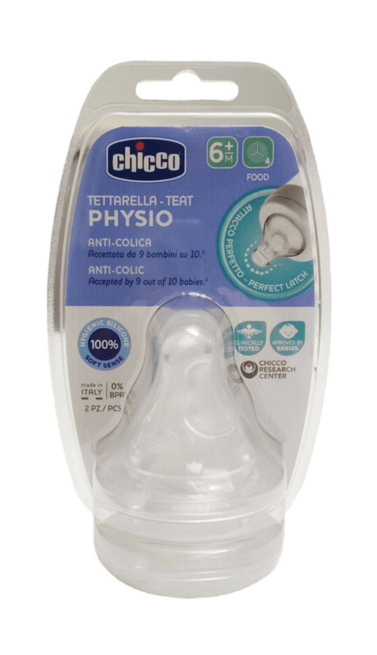 Chicco Tettarella Physio in Silicone Anti-Colica 6Mesi+ 2 Pezzi
