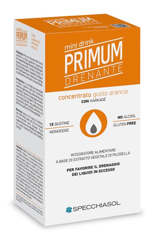 Primum Drenante Minidrink Gusto Arancia - Anticellulite e Depurativo dell'Organismo
