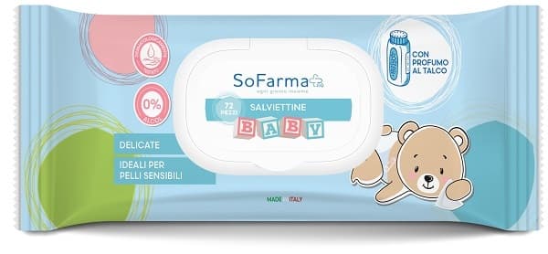SALVIETTINE TALCO BABY 72 pezzi Sofarma+