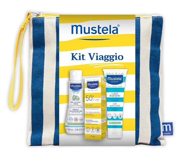 MUSTELA KIT Detergente Delicato, Latte Doposole e Latte Solare Viso protezione 50+