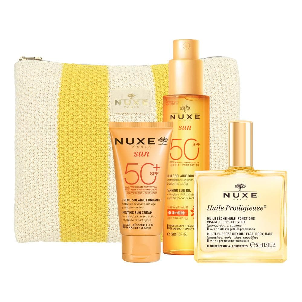 NUXE TROUSSE MY SUMMER ESS 25 1 CREMA SOLARE VISO SPF50+ 50ML + 1 HUILE PRODIGIEUSE 50 ML + 1 OLIO SOLARE VISO & CORPOSPF50 150 ML