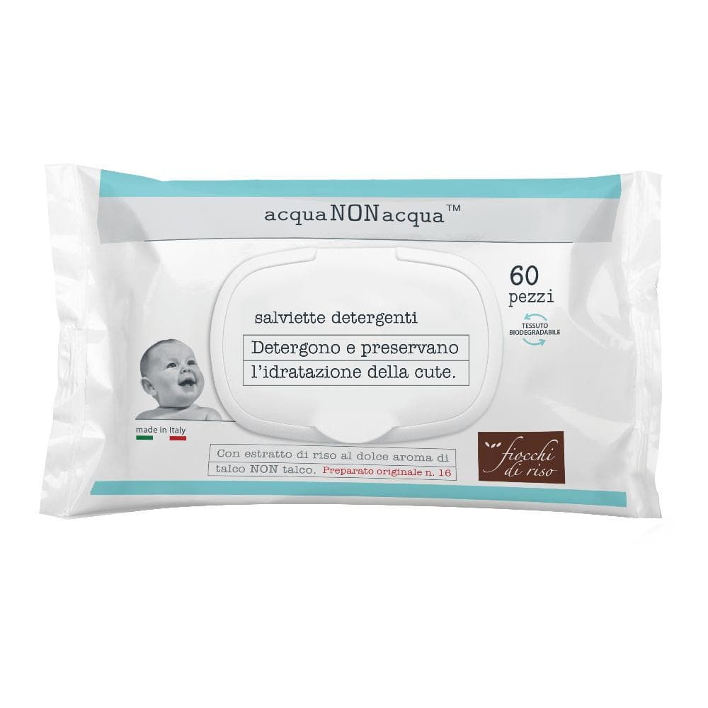 Acqua non acqua salviette detergenti - 60 pezzi - Fiocchi di Riso