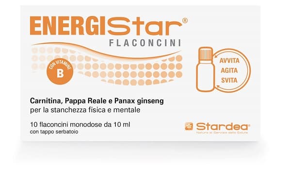 Energistar integratore alimentare - 10 flaconcini monodose 10ml