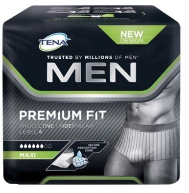 MUTANDINA ASSORBENTE MASCHILE TENA MEN PREMIUM FIT LIVELLO 4 TAGLIA MEDIUM 10 PEZZI