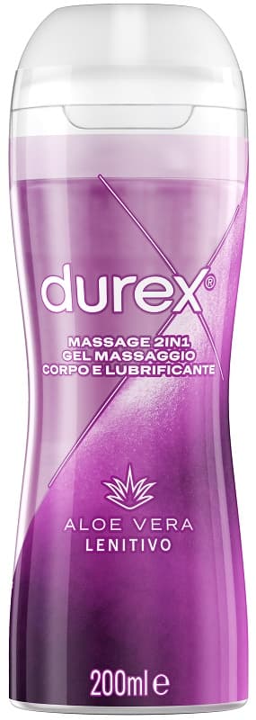 DUREX MASSAGE 2 IN 1 GEL MASSAGGIO CORPO E LUBRIFICANTE ALOEVERA 200 ML