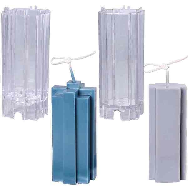 Stampi per candele in plastica trasparente