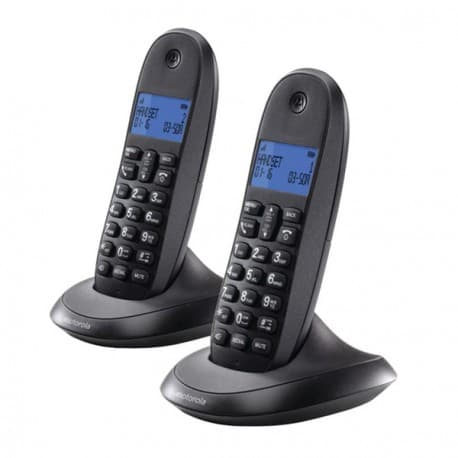 Motorola C1002LB + Grigio granato Wireless Wireless Telefono Fisso Duo Vivavoce - Nuevo