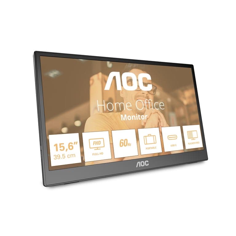 Monitor PC a schermo piatto AOC T2 16T3EA da 39,6 cm (15,6 ) 1920 x 1080 pixel Full HD Nero - Nuevo