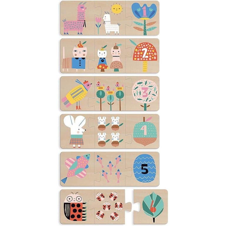 Puzzle Trio Mamma Bebè Suzy Ultman - Apprendimento Numerico Divertente - Nuevo