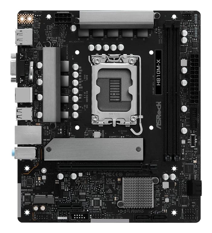 Asrock H810m-x Scheda Madre Micro-atx Socket Lga 1851 Per Intel Core Ultra Ddr5 - Nuevo