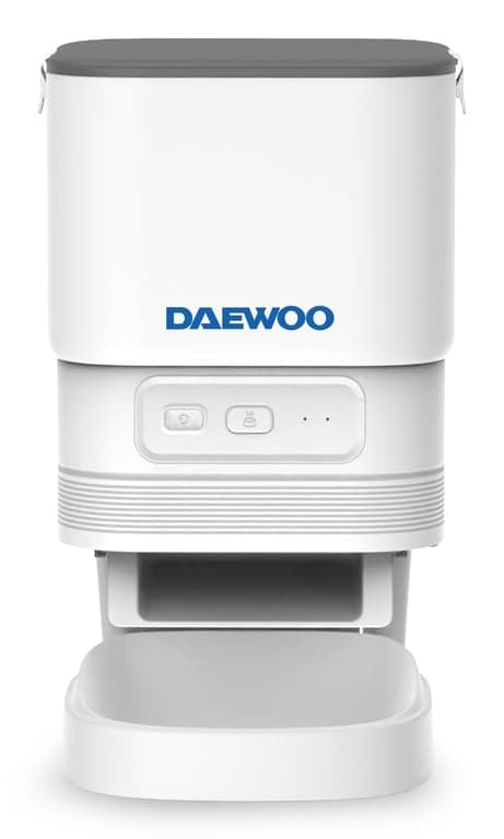 Daewoo D-PF13 ciotola e abbeveratoio per cani e gatti Acrilonitrile-Butadiene-Stirene (ABS) Grigio, Bianco Distributore automatico per animali