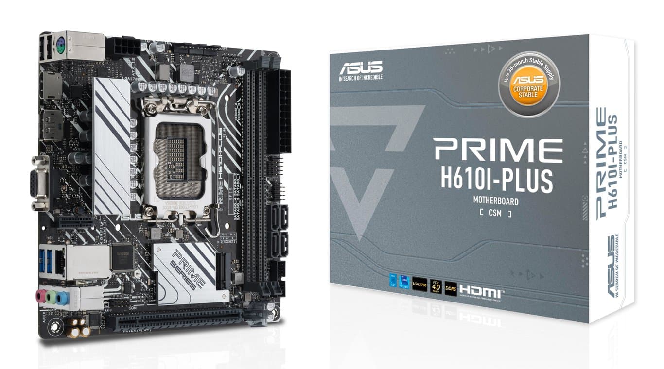 ASUS PRIME H610I-PLUS-CSM Intel H610 LGA 1700 mini ITX - Nuevo