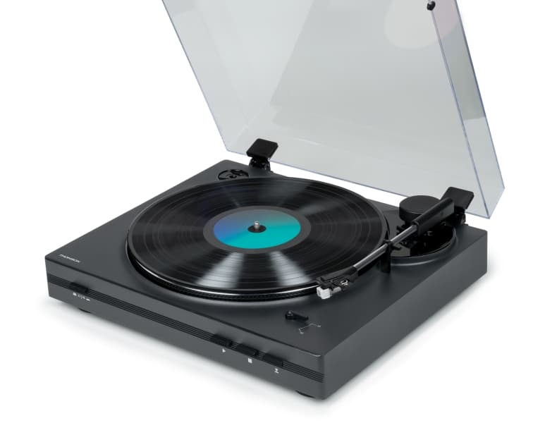 Giradischi preamplificato Thomson TT355 - Funzione di arresto automatico - Colore antracite - Nuevo