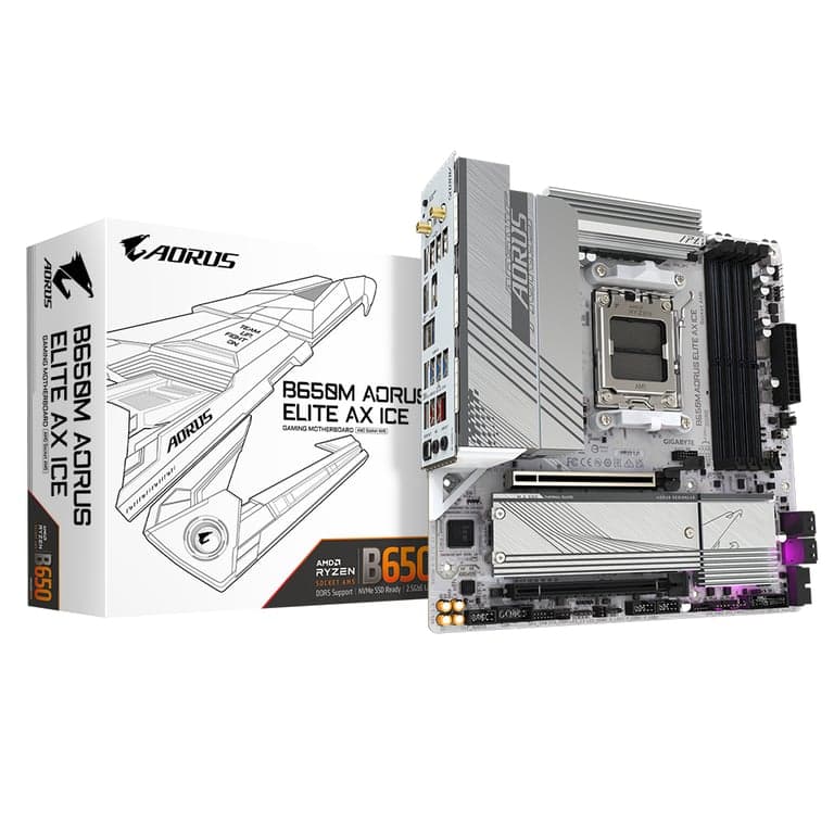 GIGABYTE B650M AORUS ELITE AX ICE Scheda madre AMD B650 AM5 slot micro ATX - Nuevo