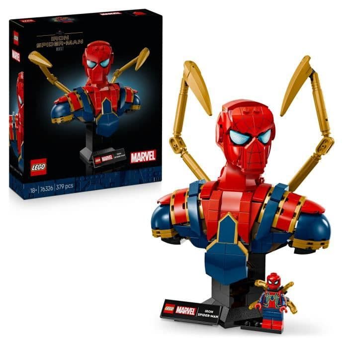 Marvel 76326 Busto di Iron Spider-Man - Set di Costruzione da Collezione per Adulti - Nuevo