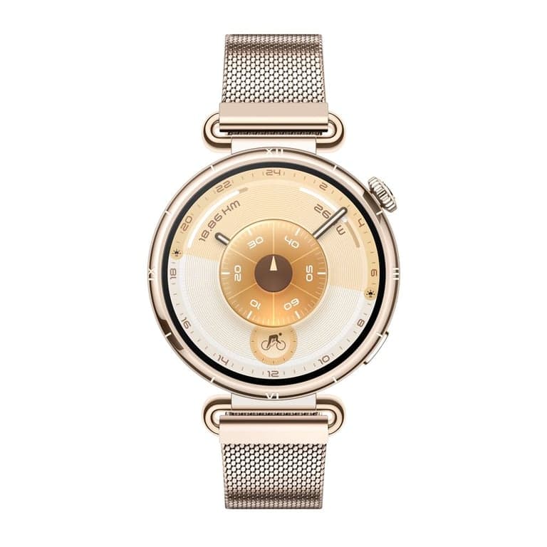 Watch GT6 GPS - Cassa in acciaio inossidabile color oro da 41 mm con cinturino in maglia milanese, oro - Nuevo