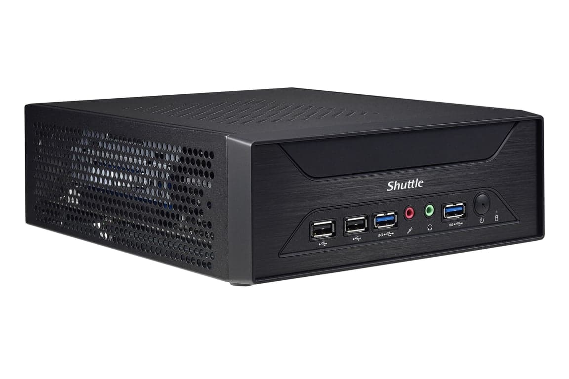 Shuttle XPC slim Barebone XH510G - S1200, Intel H510, 1xDP, 1xHDMI, 1x PCI-E 16X, 1x LAN, 1x 2.5 , 2x M.2, funzionamento 24/7 - Nuevo