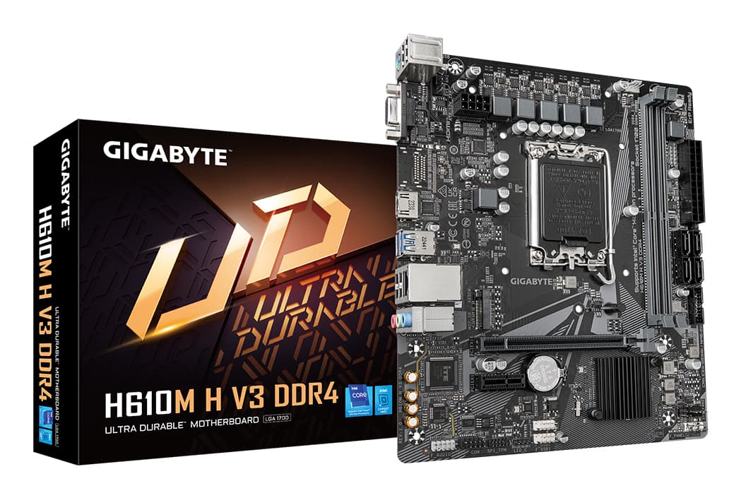 Scheda madre GIGABYTE H610M H V3 DDR4 Intel H610 Express LGA 1700 micro ATX - Nuevo