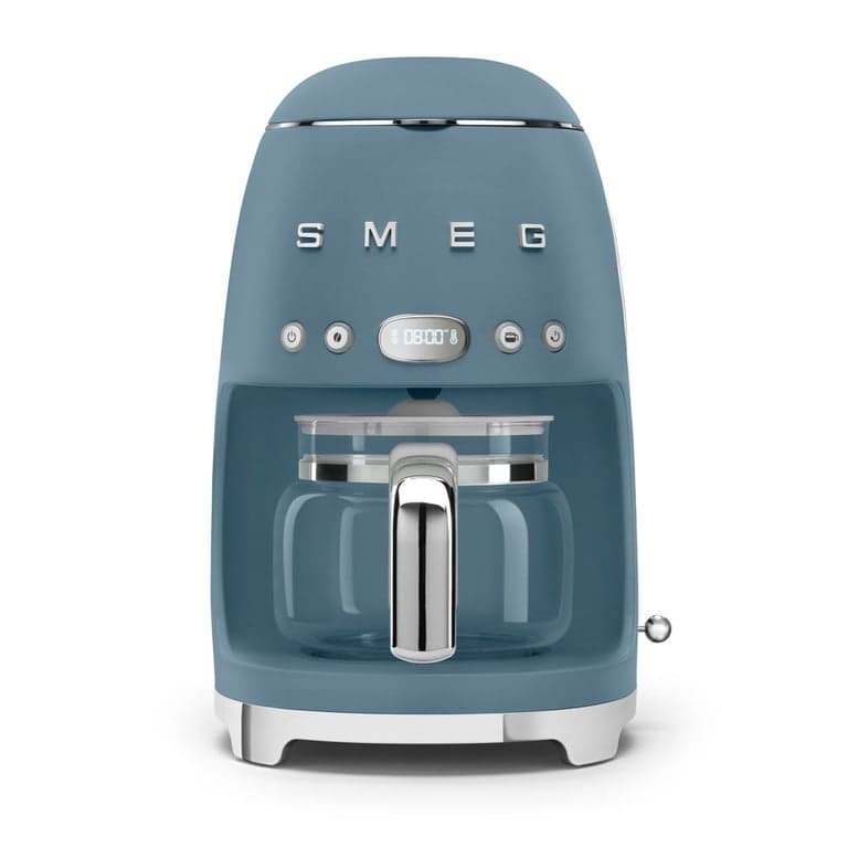 Caffettiera a filtro programmabile SMEG DCF02SBMEU 10 tazze 1,4 L funzione aroma blu tempesta opaco - Nuevo