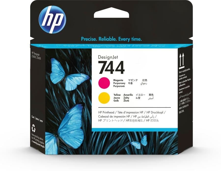 Hp hewlett packard testina hp 744 magenta e giallo ink plotter Materiale di consumo Informatica