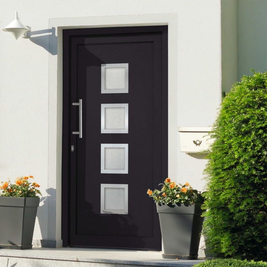 Vidaxl porta di ingresso antracite 98x200 cm Edilizia Brico giardino animali