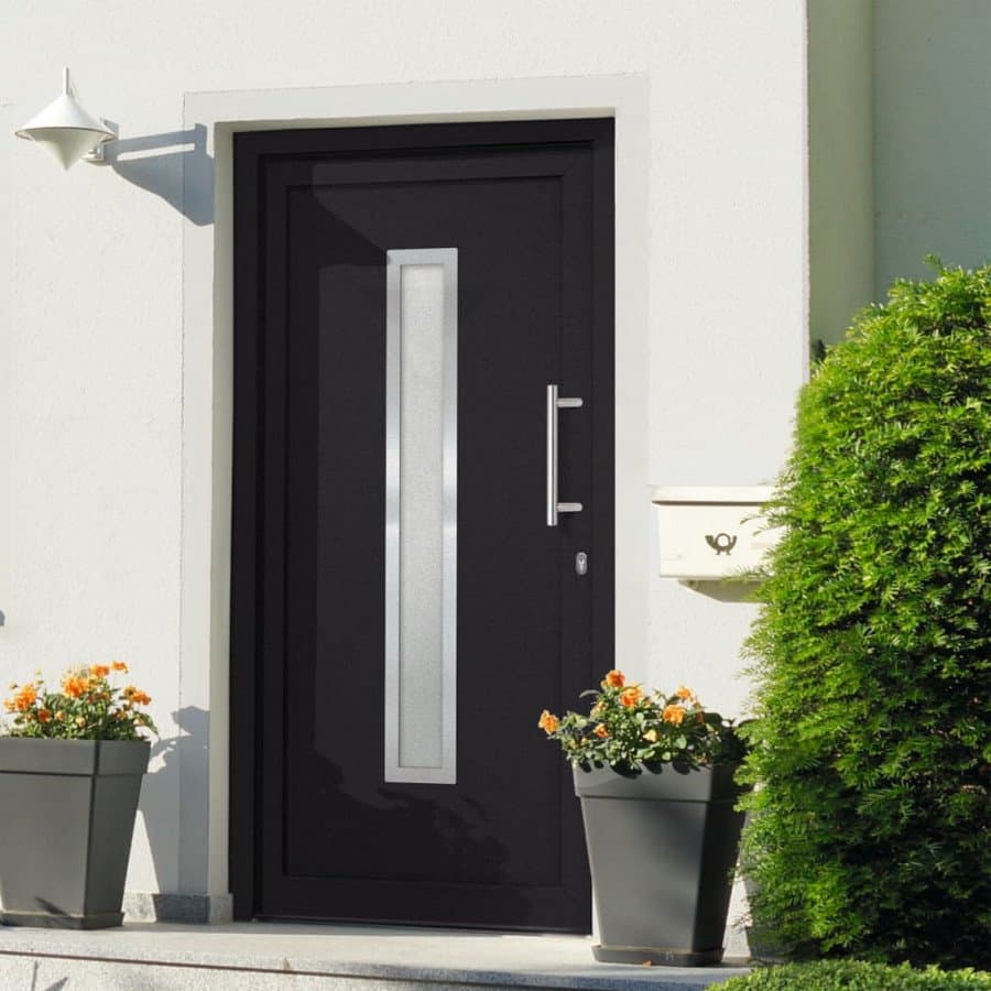 Vidaxl porta di ingresso antracite 98x208 cm Edilizia Brico giardino animali