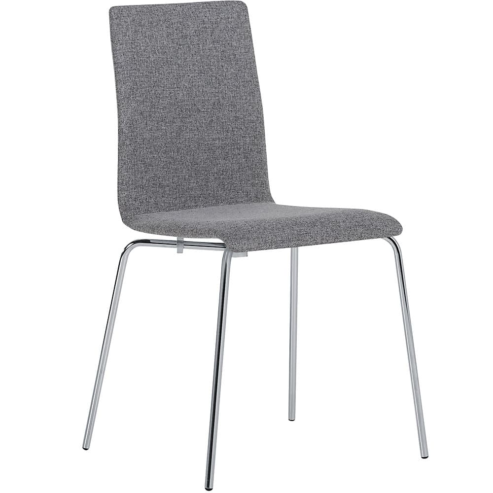 Sedia monoscocca Elin - kaiserkraft tessuto grigio/cromo