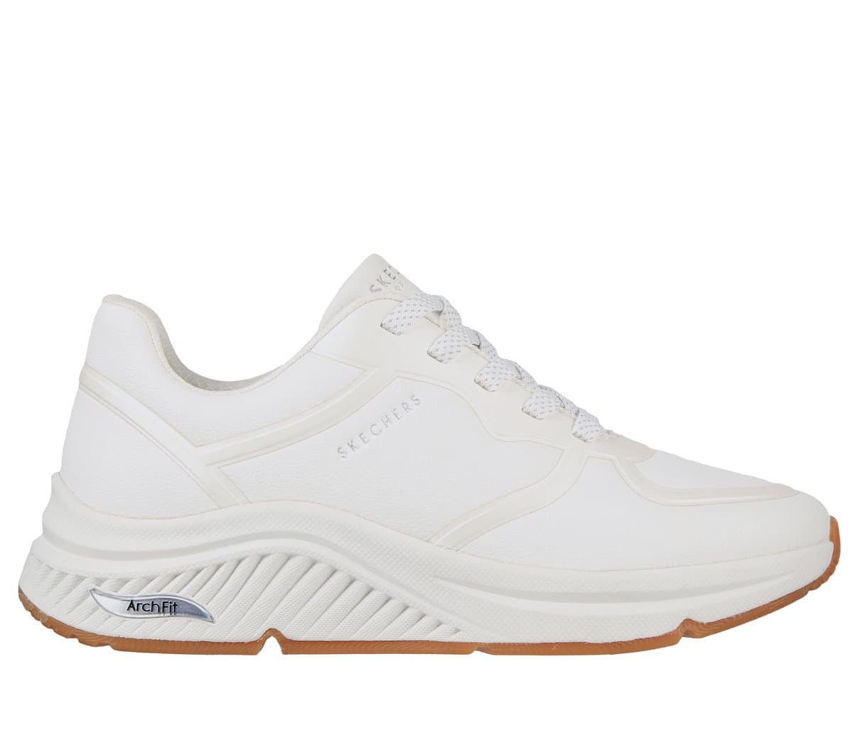 Skechers Donna Arch Fit S-Miles - Mile Makers Sneaker in Bianco, Taglia 37