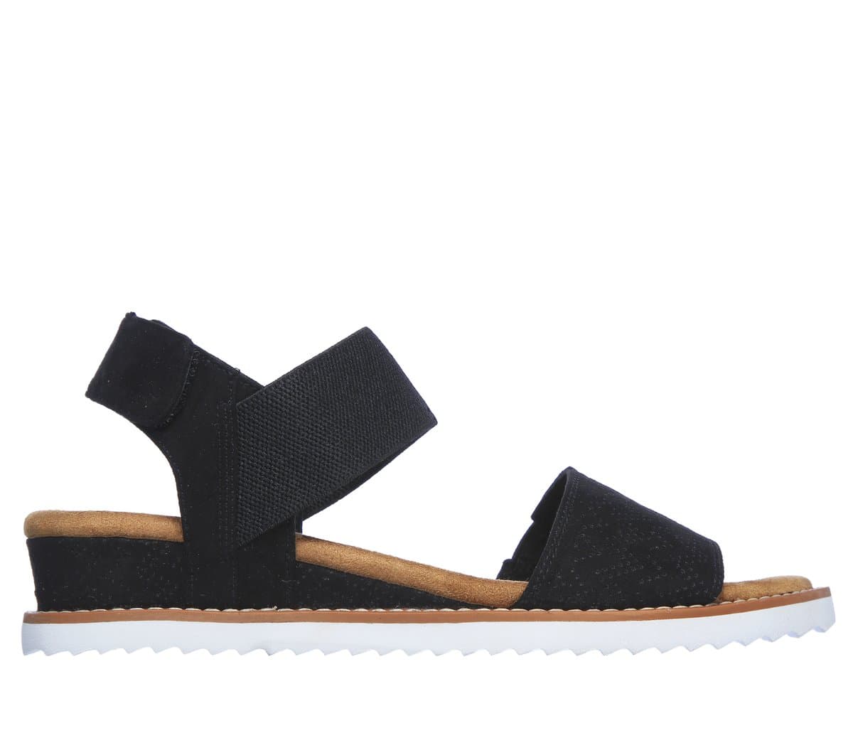 Skechers Donna BOBS Desert Kiss Sandali in Nero, Taglia 37 Wide