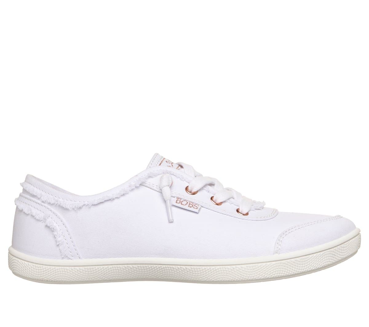 Skechers Donna BOBS B Cute Sneaker in Bianco, Taglia 35.5, Vegan