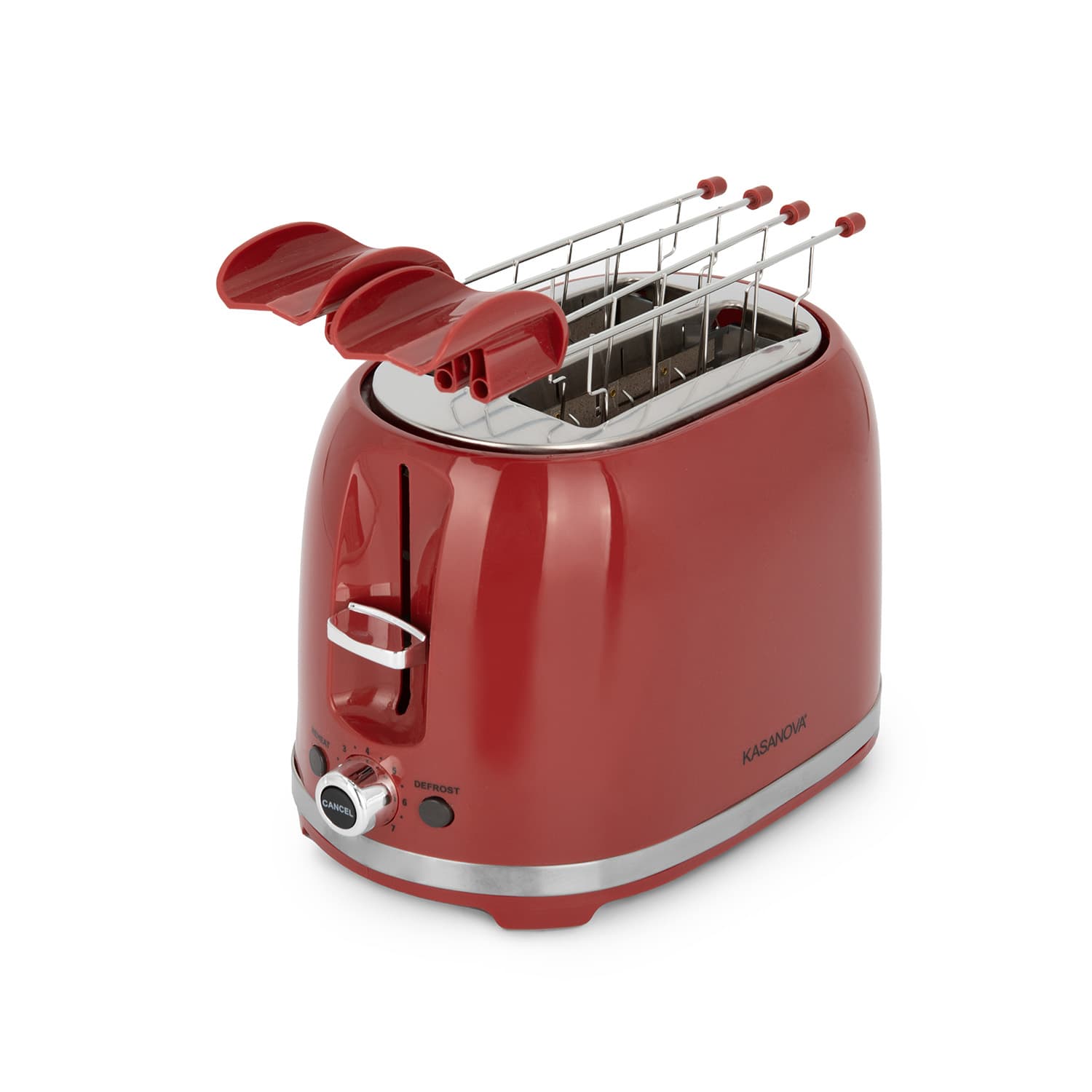 Tostapane 2 fette 7 livelli di tostatura 850 W rosso