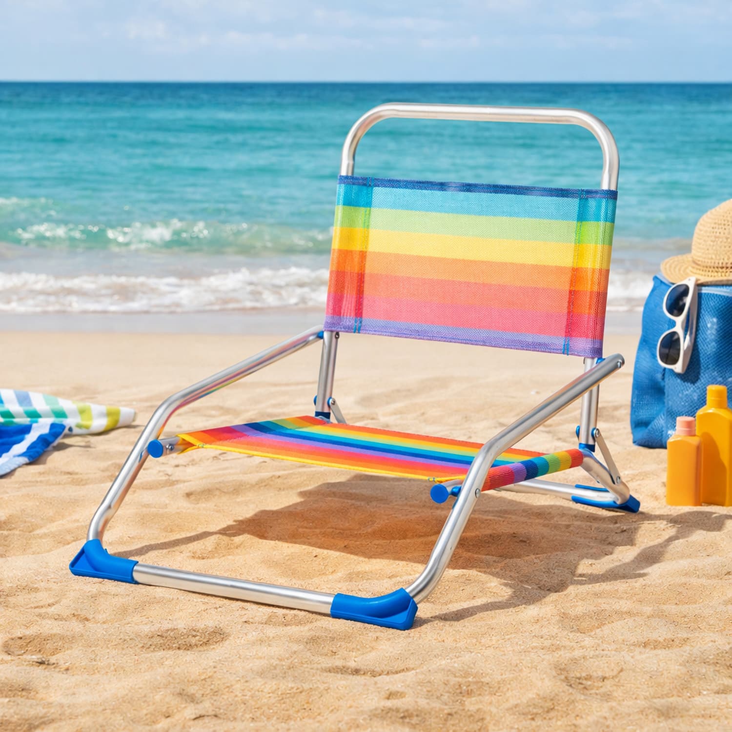 Spiaggina pieghevole alluminio arcobaleno