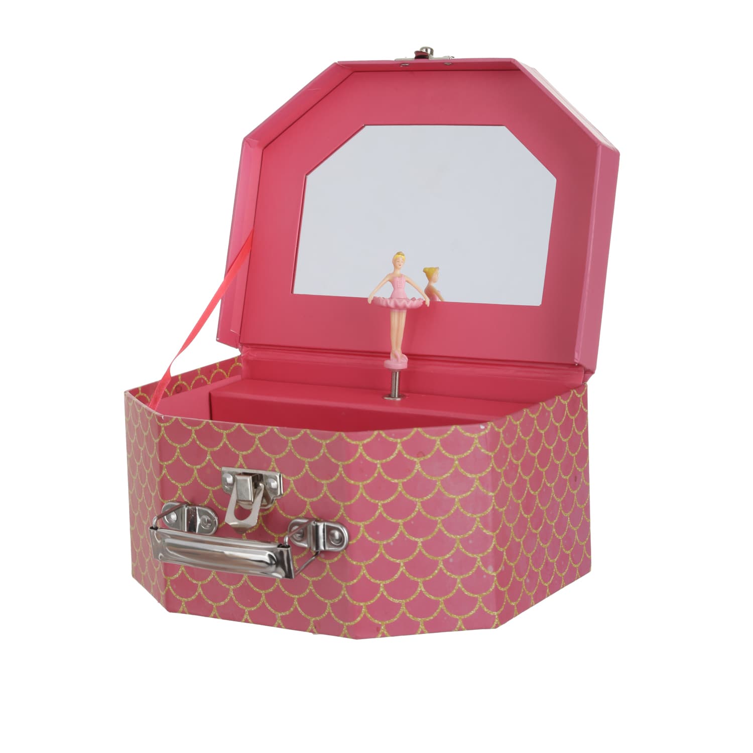 Cofanetto portagioie ballerina carillon rosa