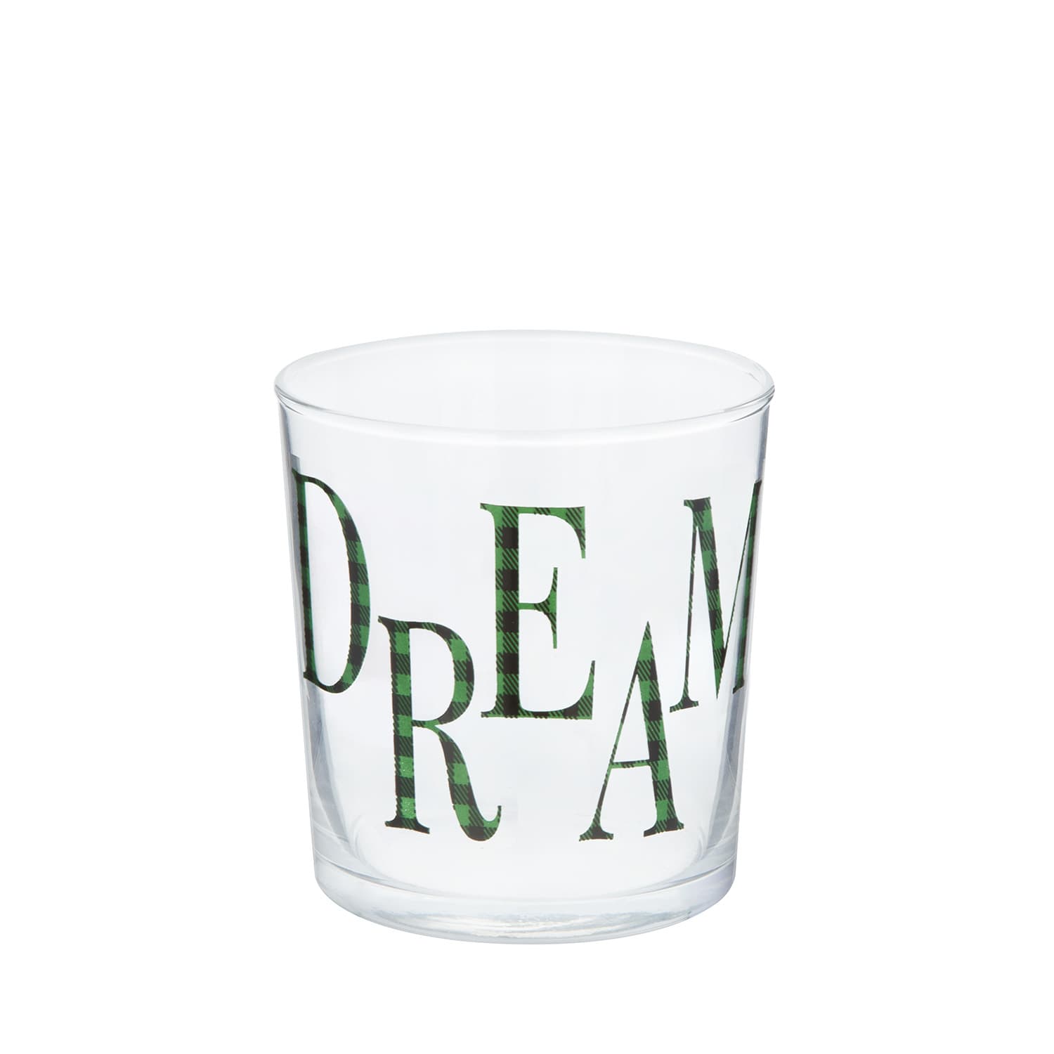 Bicchiere acqua decoro Dream tartan verde Xmas Carol