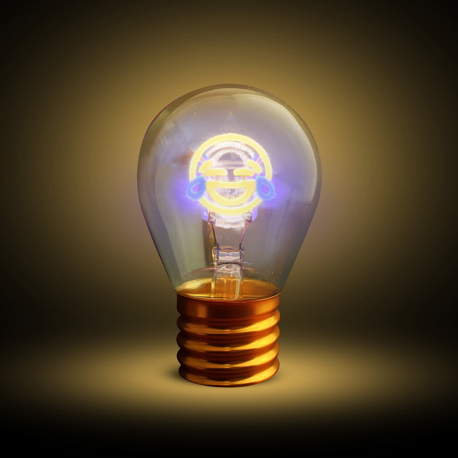 Lampadina risata LED decorativa e ricaricabile