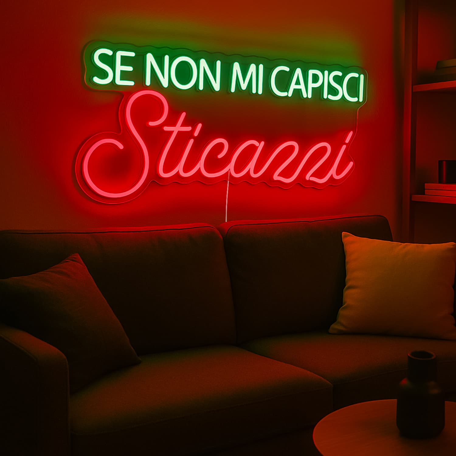 Insegna luminosa Se non mi capisci, da appendere