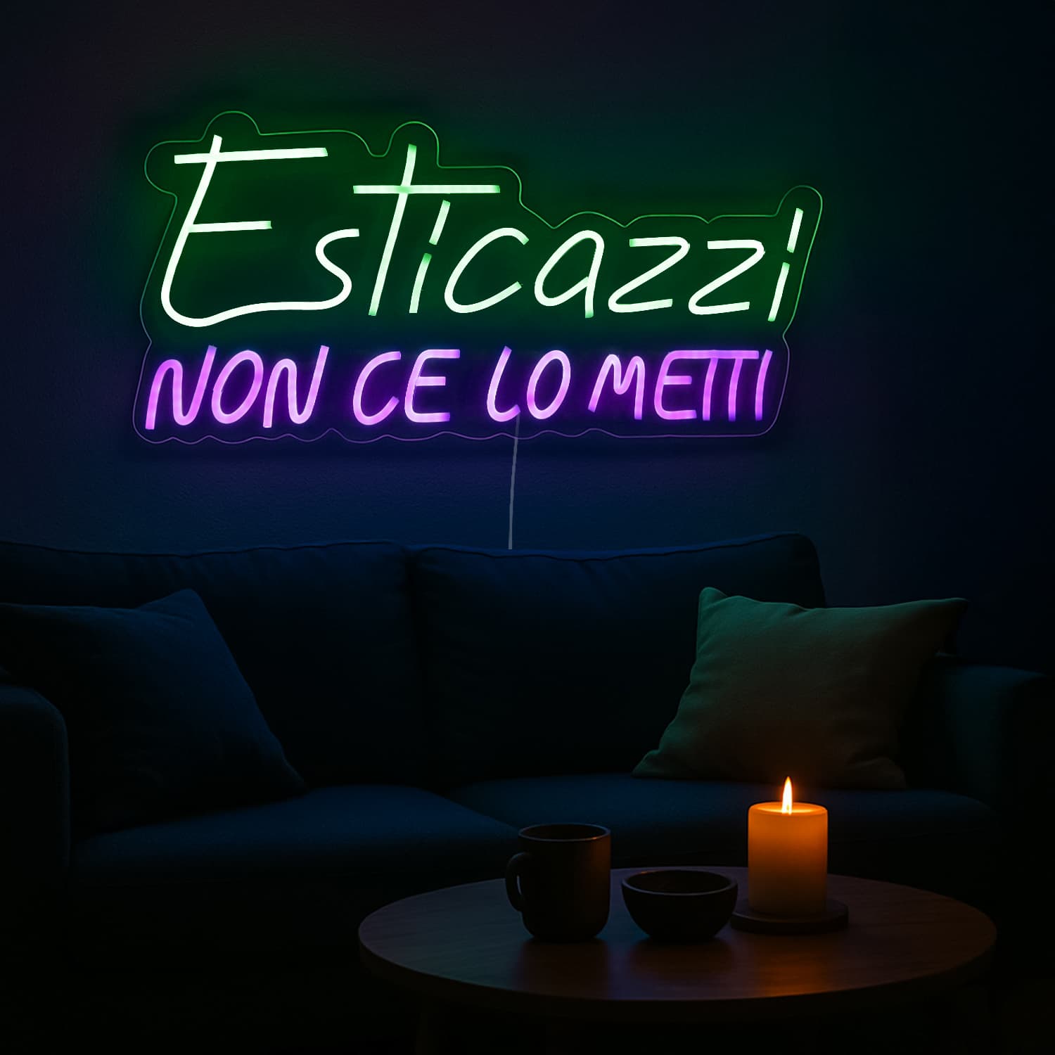 Insegna luminosa Esticazzi, da appendere