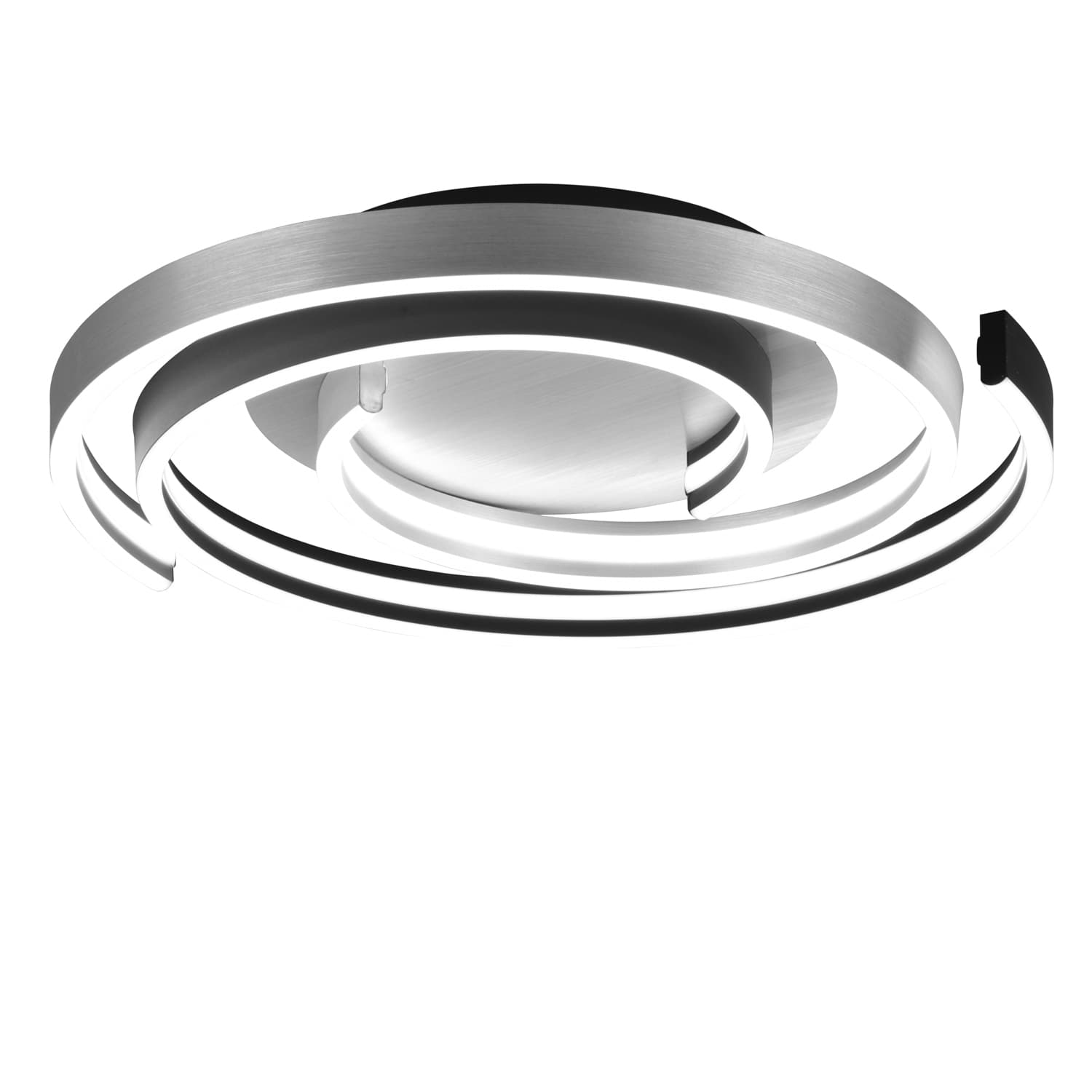 Plafoniera LED allunimio e nero Caya Trio