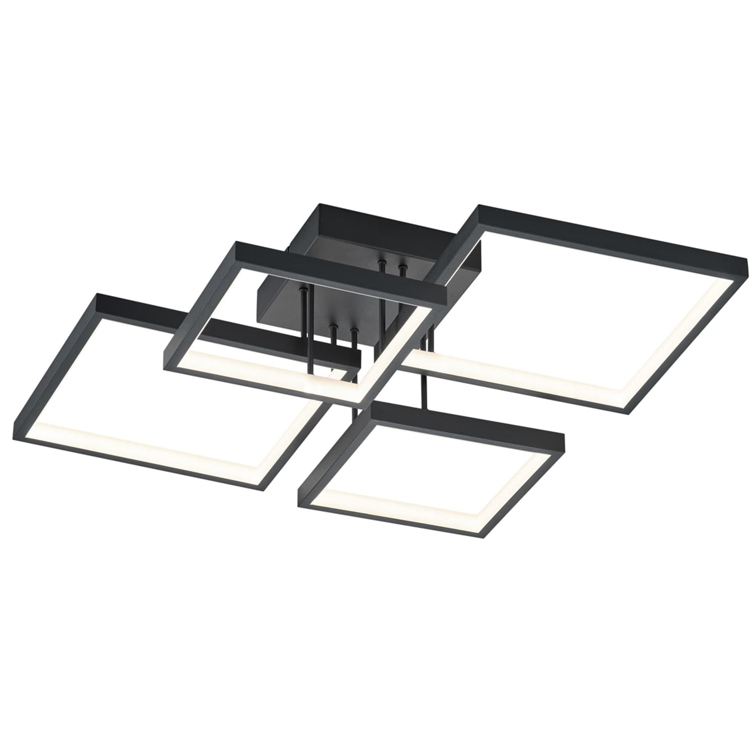 Plafoniera LED 4 elementi Sorrento nero Trio