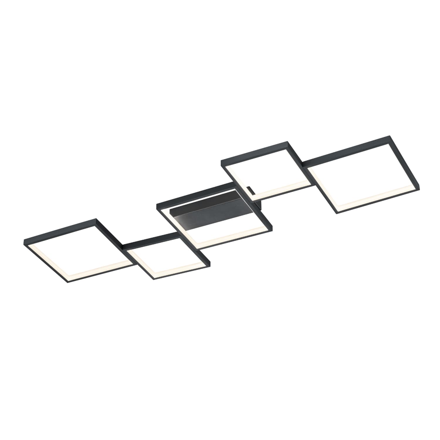 Plafoniera LED 5 elementi Sorrento nero Trio