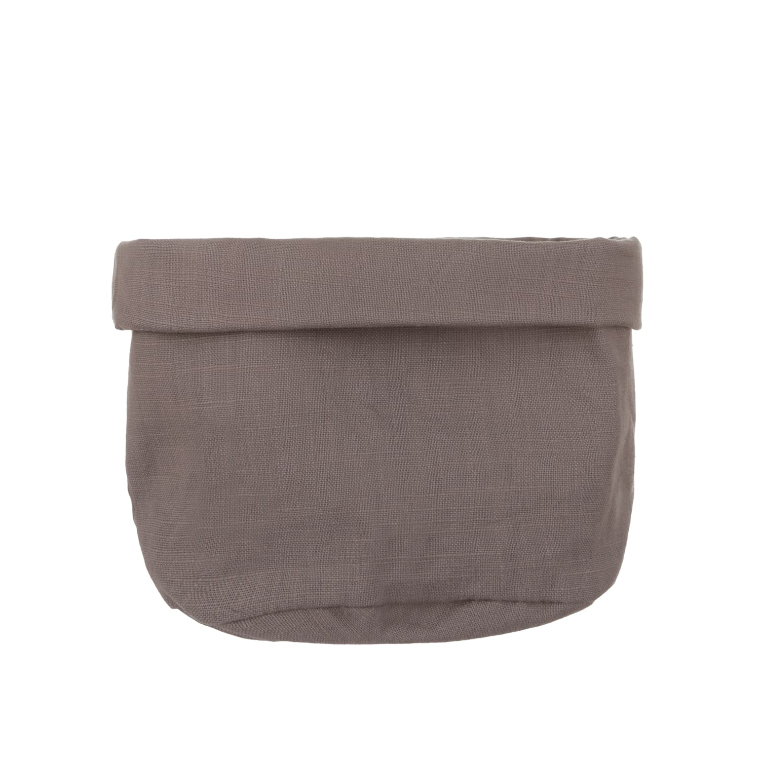 Cestino cucina 18 cm tortora in cotone Slub