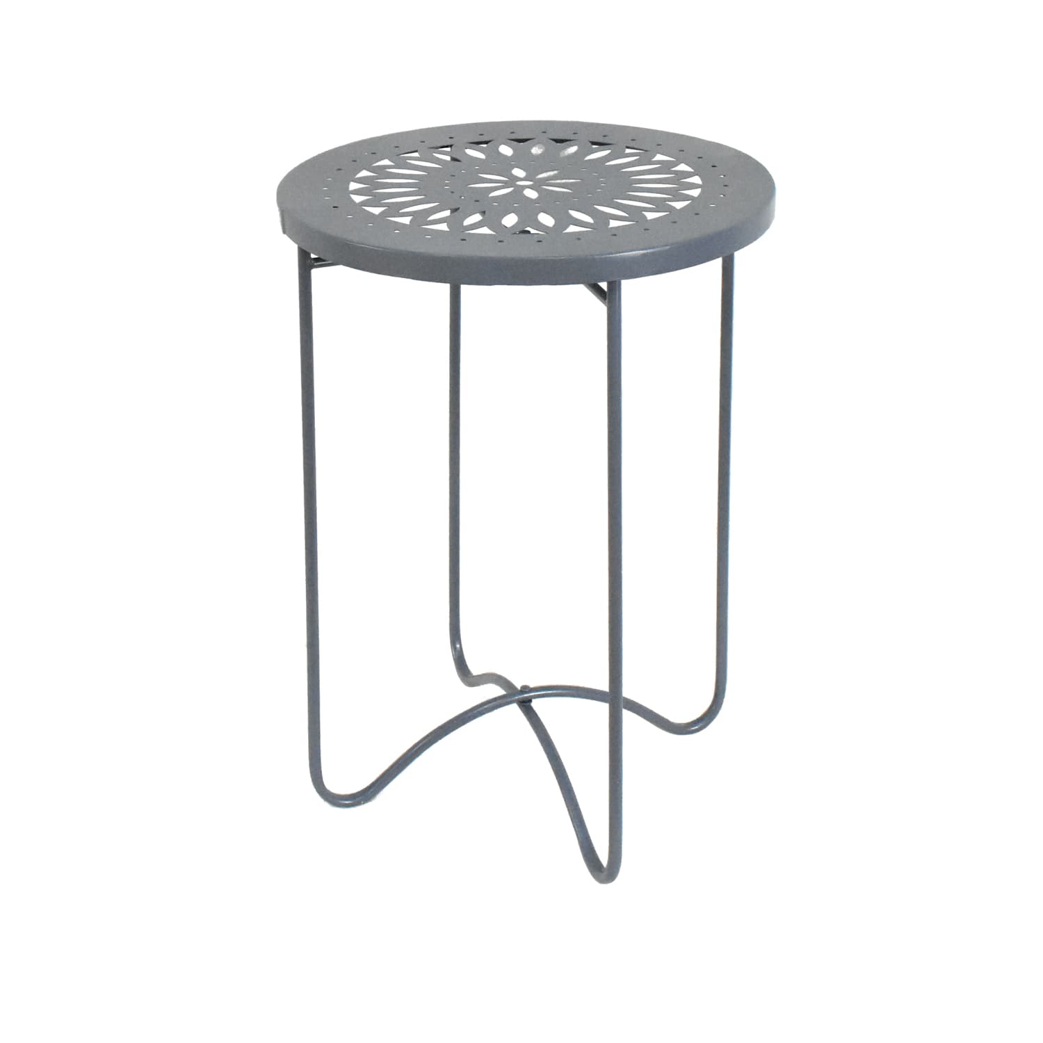 Tavolino portavaso in ferro 38 cm antracite