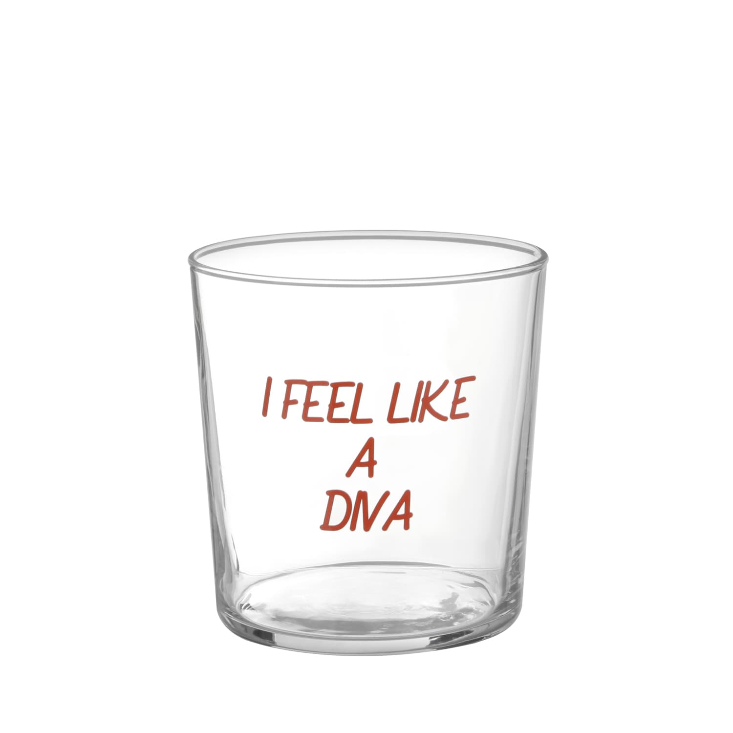Bicchiere in vetro 360 ml scritta Diva