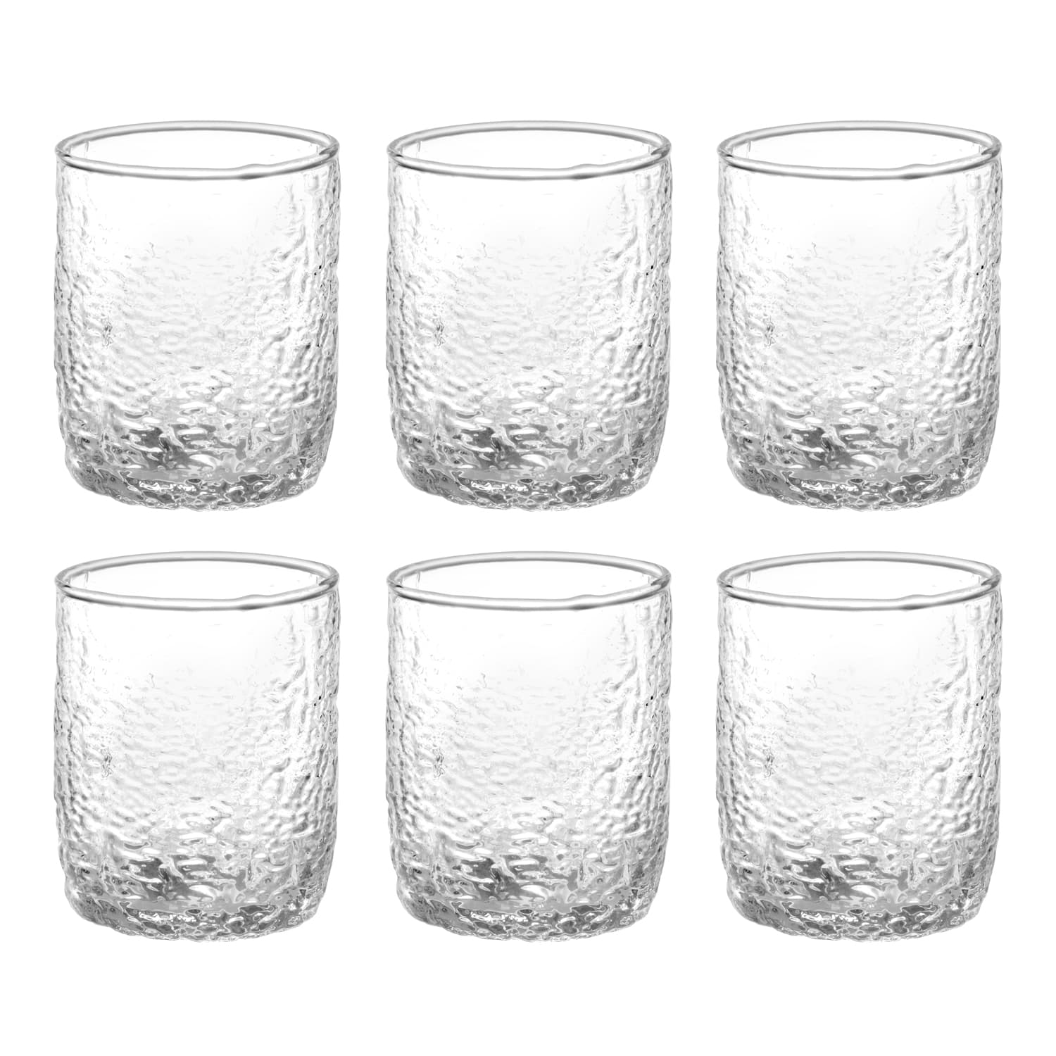 Set bicchieri trasparenti in vetro da 8 cm, 6 pezzi